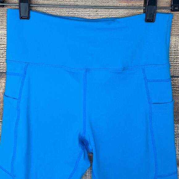 Zyia Active Pocket Light N Tight LNT Hi Rise Capri Leggings Blue SZ 4 - Picture 2 of 7